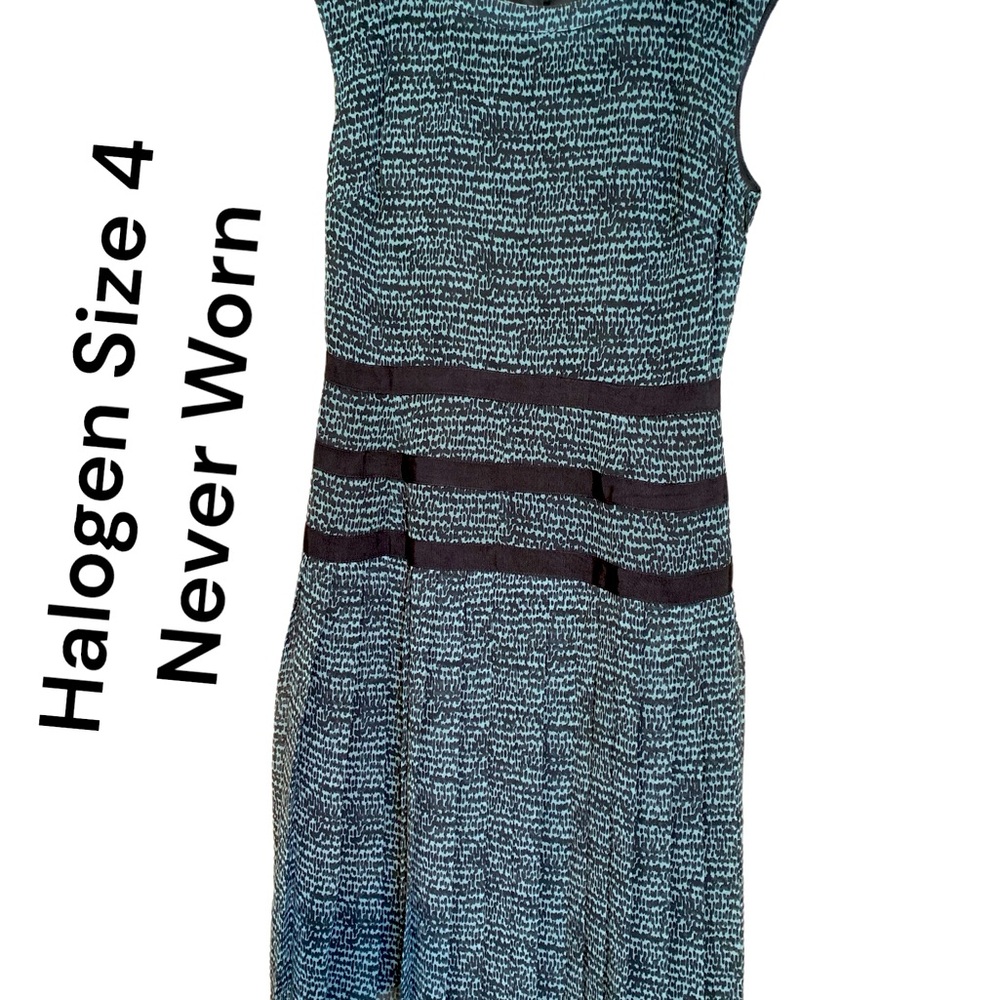 Beautiful, never worn, low pleated dress.